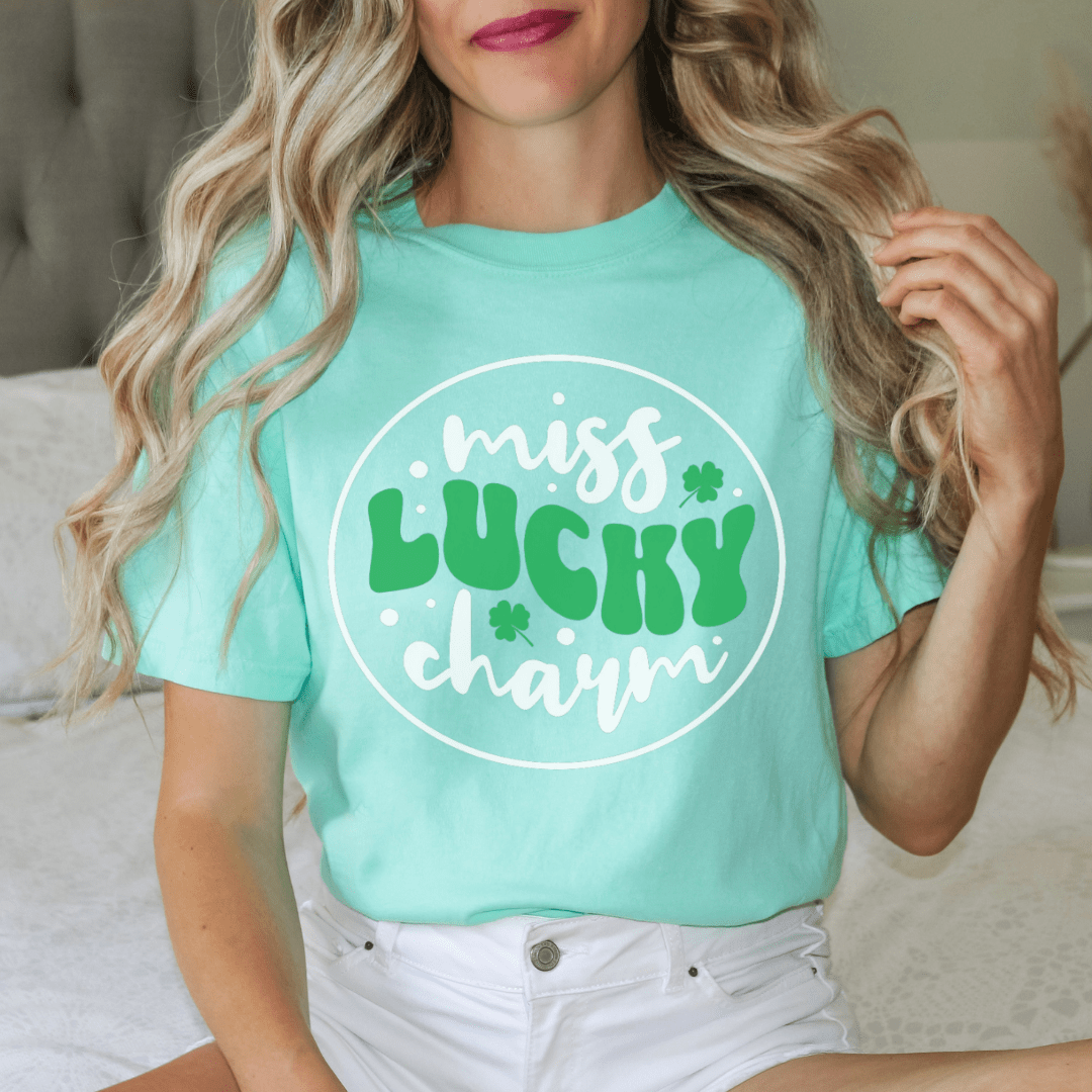 Miss Lucky Charm Comfort Tees - Cheeky Creations, LLC