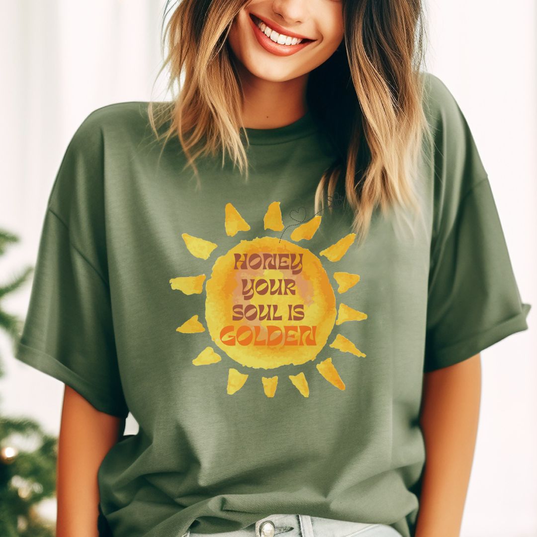 Your Soul is Golden 1717 Comfort Colors T shirt - Cheeky Creations, LLC