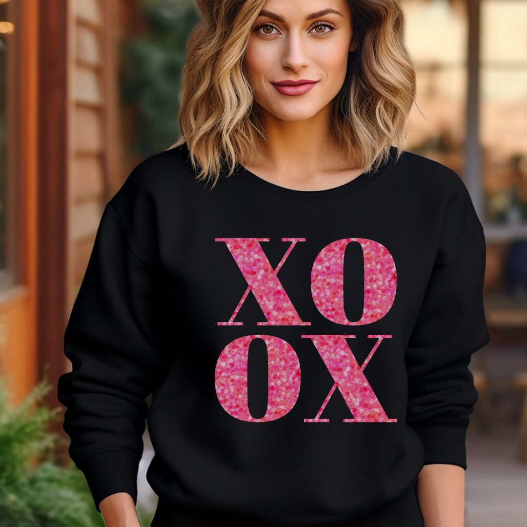 XOXO Valentine Cute Crewneck Outfit - Cheeky Creations, LLC