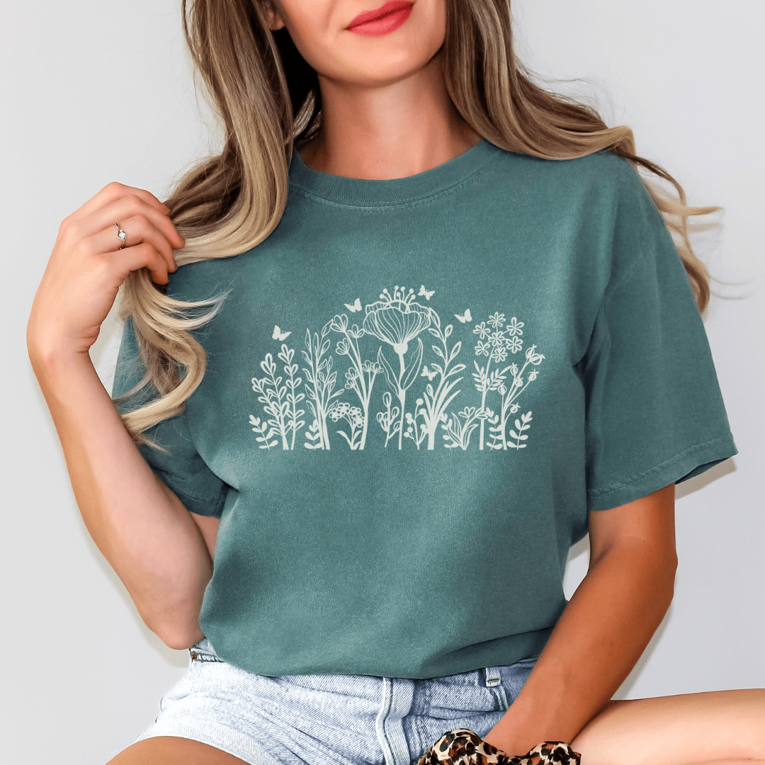 Wildflower Comfort Tees for Women - Cheeky Creations, LLC