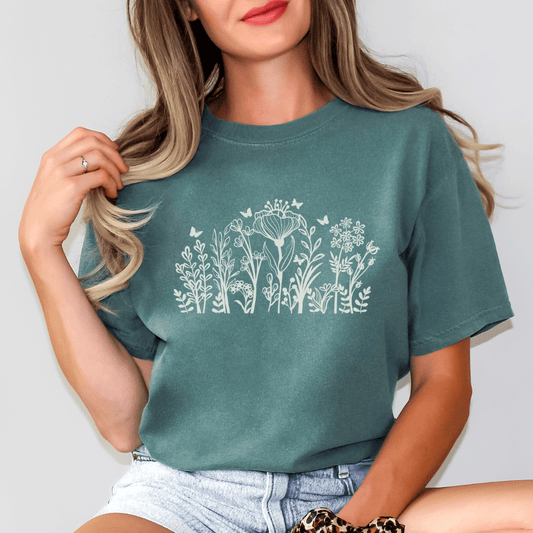 Wildflower Comfort Tees for Women - Cheeky Creations, LLC