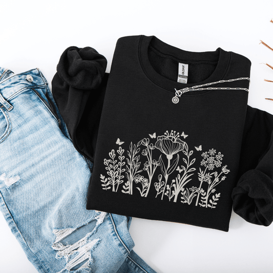 Wildflowers Comfort Sweatshirt - Cheeky Creations, LLC