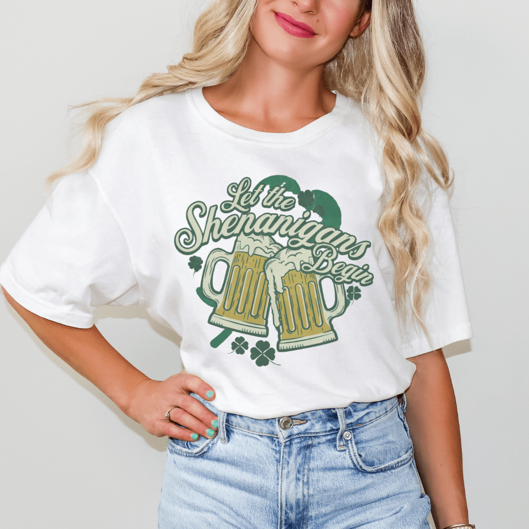 Let the Shenanigans Begin Comfort Tees - Cheeky Creations, LLC