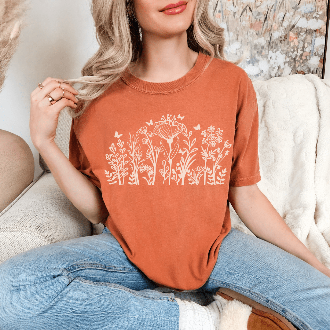 Wildflower Comfort Tees for Women - Cheeky Creations, LLC