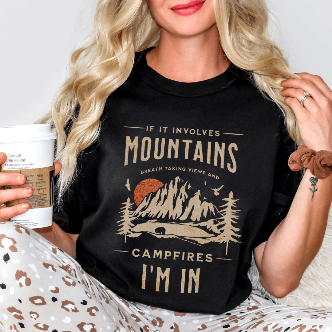 Mountains & Comfort Colors Tee - Cheeky Creations, LLC