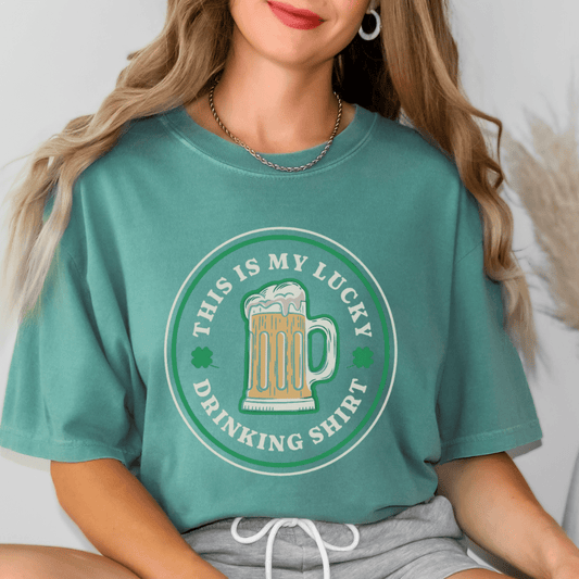This Is My Lucky Drinking Comfort Tee - Cheeky Creations, LLC