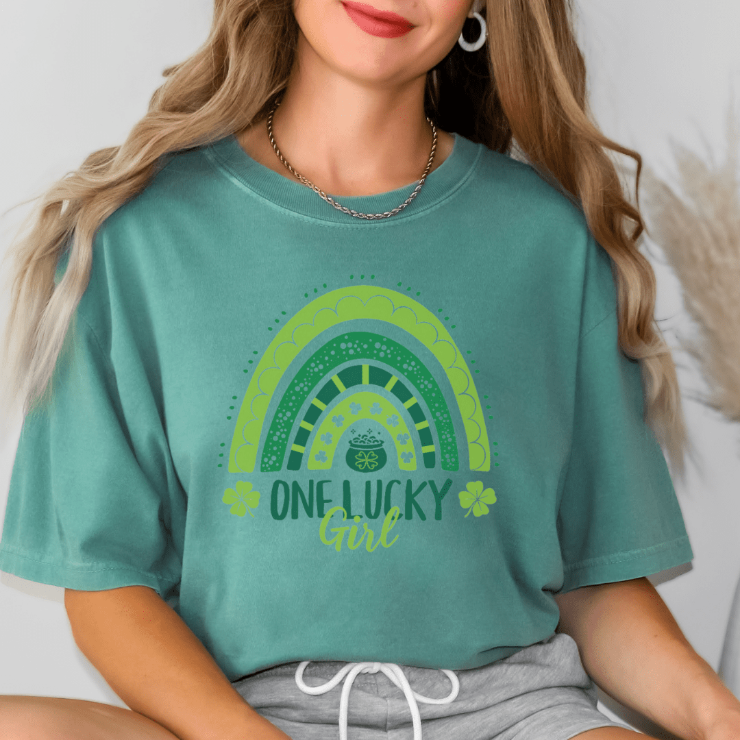 One Lucky Girl St. Patrick’s Comfort Tee - Cheeky Creations, LLC