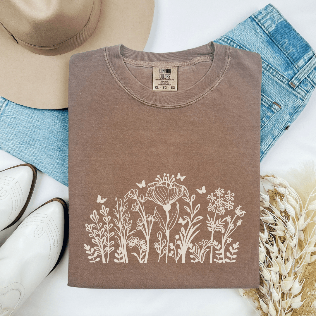 Wildflower Comfort Tees for Women - Cheeky Creations, LLC