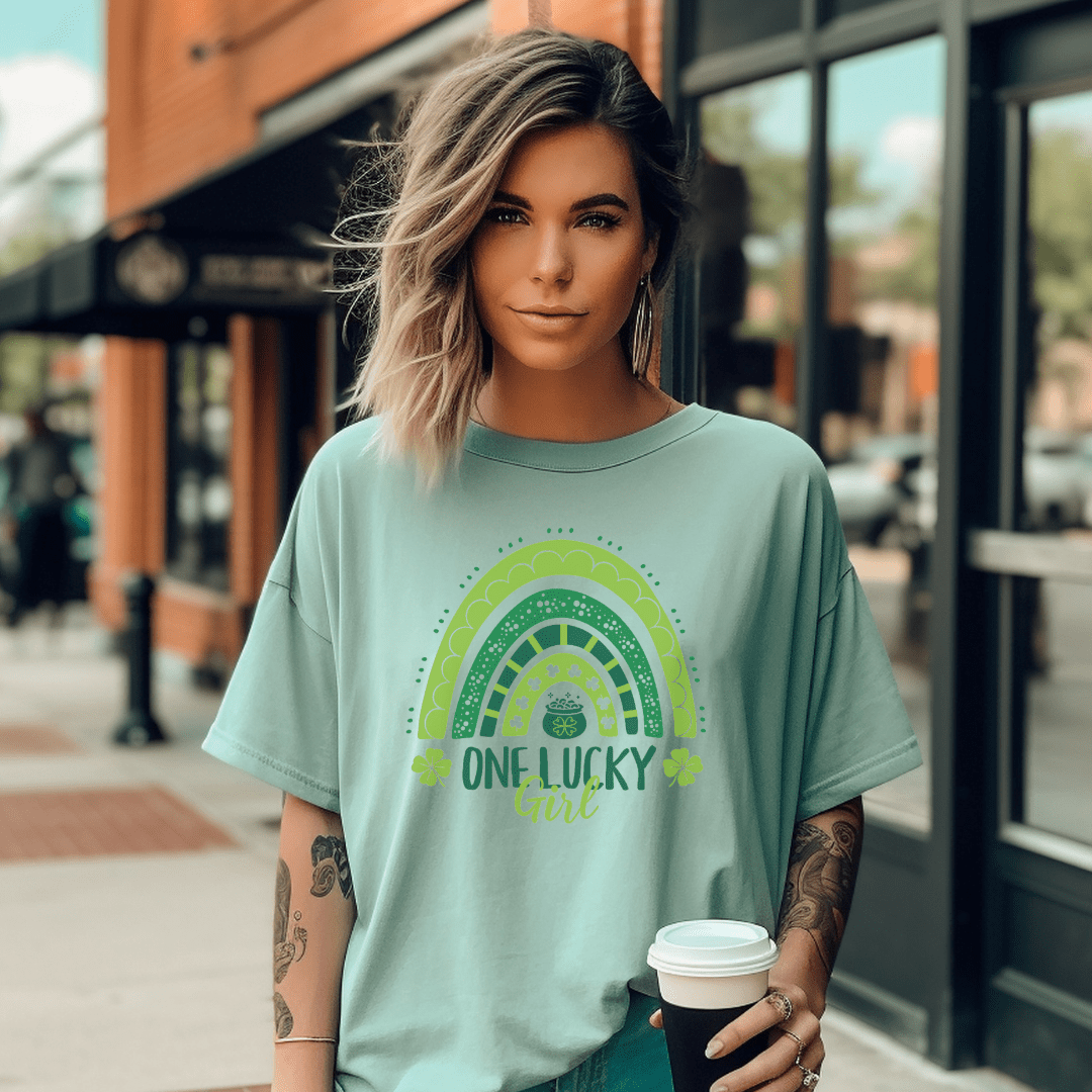 One Lucky Girl St. Patrick’s Comfort Tee - Cheeky Creations, LLC