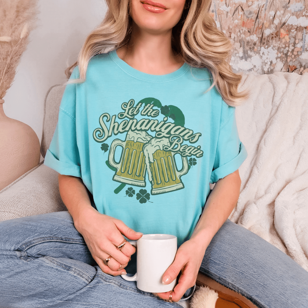 Let the Shenanigans Begin Comfort Tees - Cheeky Creations, LLC