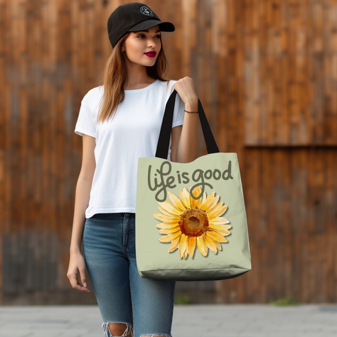 Life is Good Custom Printed Tote | Cheeky Creations - Cheeky Creations, LLC