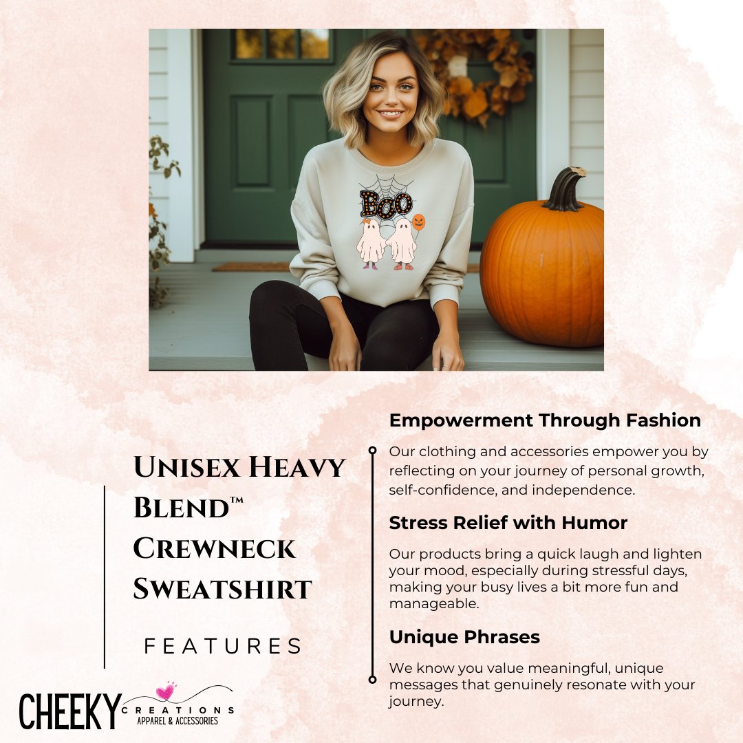 Limited 'Hey Boo' Halloween Sweatshirt – Must - Have, Shop Now! | Cheeky CreationsSweatshirt - Cheeky Creations, LLC