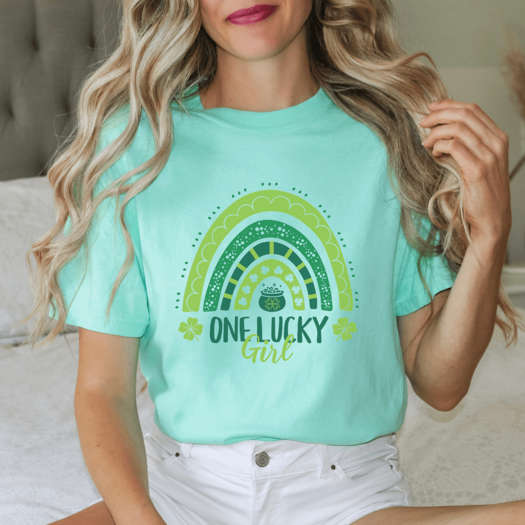 One Lucky Girl St. Patrick’s Comfort Tee - Cheeky Creations, LLC