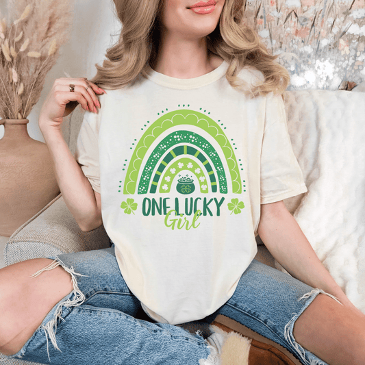 One Lucky Girl St. Patrick’s Comfort Tee - Cheeky Creations, LLC