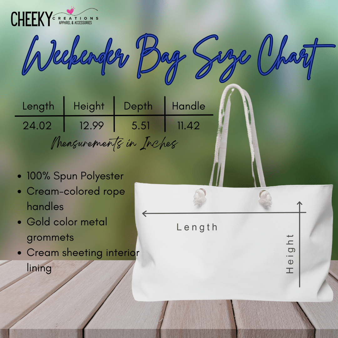 Chic Oversized Weekender Bags - Cheeky Creations, LLC