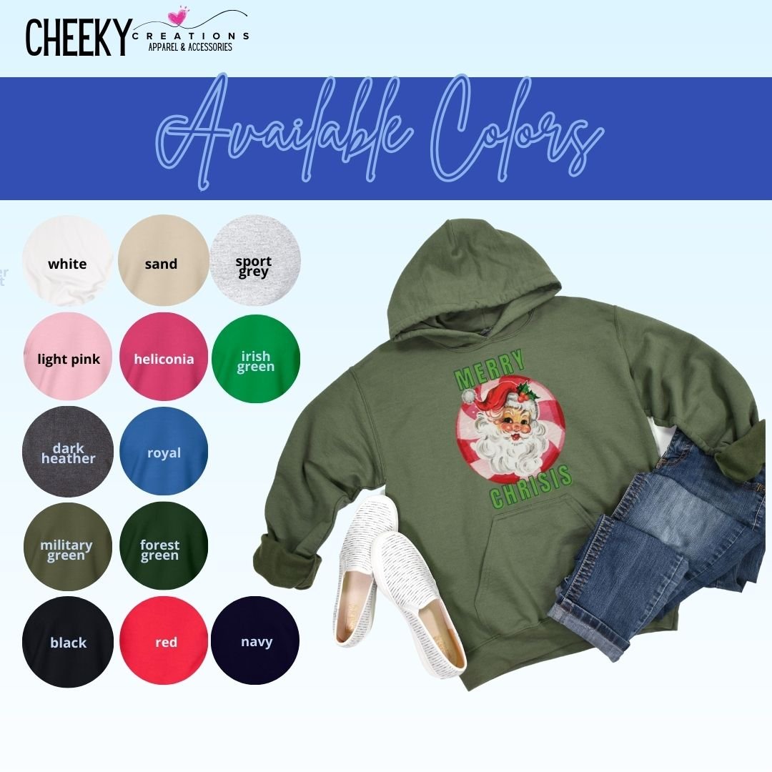 Merry Christmas Santa Gildan Heavy Blend Hooded Sweatshirt - Cheeky Creations, LLC