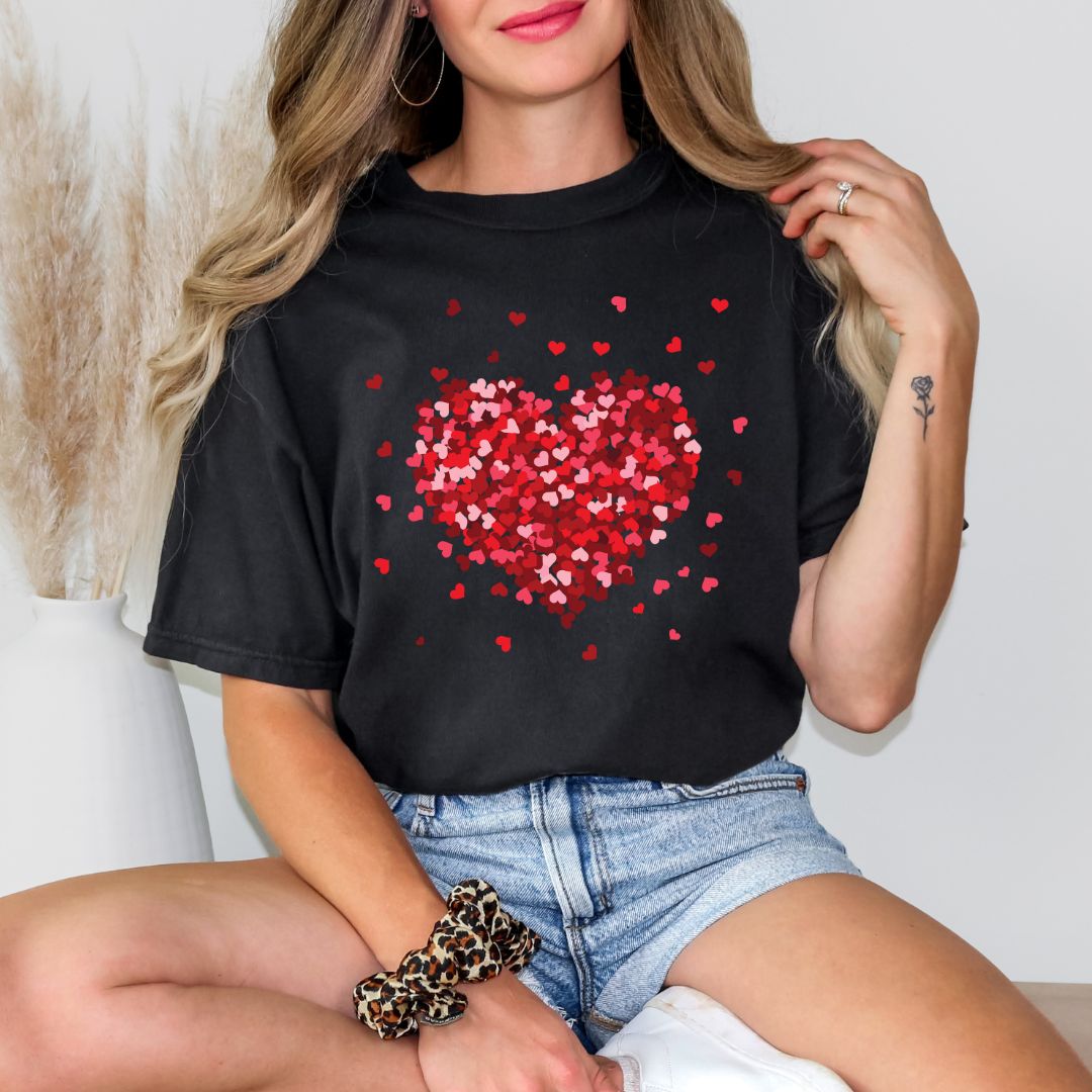 VDay Heart Comfort Colors T-Shirt - Cheeky Creations, LLC