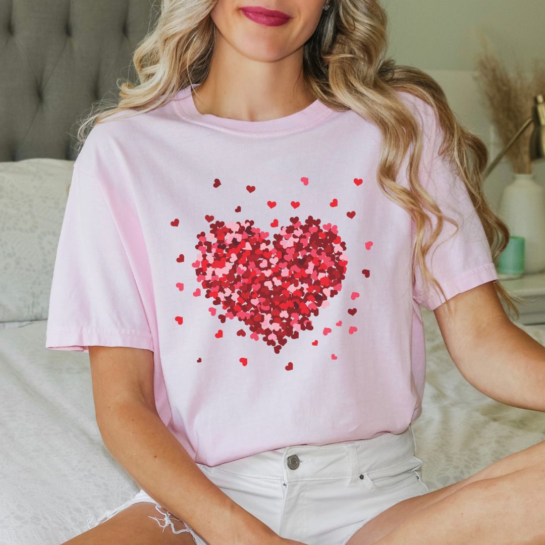VDay Heart Comfort Colors T-Shirt - Cheeky Creations, LLC