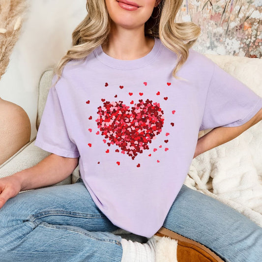 VDay Heart Comfort Colors T-Shirt - Cheeky Creations, LLC